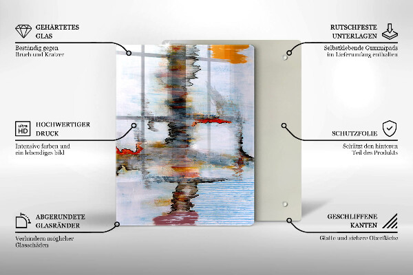 Placă din sticla protectie perete Vopsele de abstractie