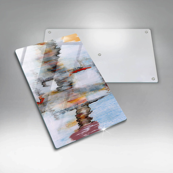 Placă din sticla protectie perete Vopsele de abstractie