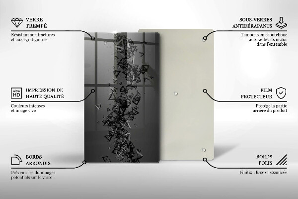 Placă din sticla protectie perete Forme 3d abstracte