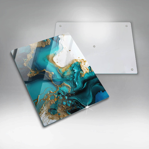 Placă protecție plita Abstracție turcoaz
