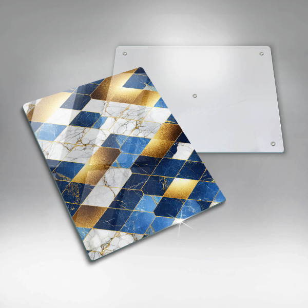 Placă protecție plita Romburi de marmură aurie