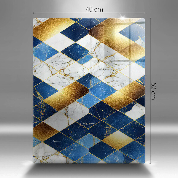 Placă protecție plita Romburi de marmură aurie