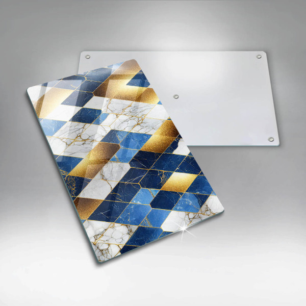 Placă protecție plita Romburi de marmură aurie