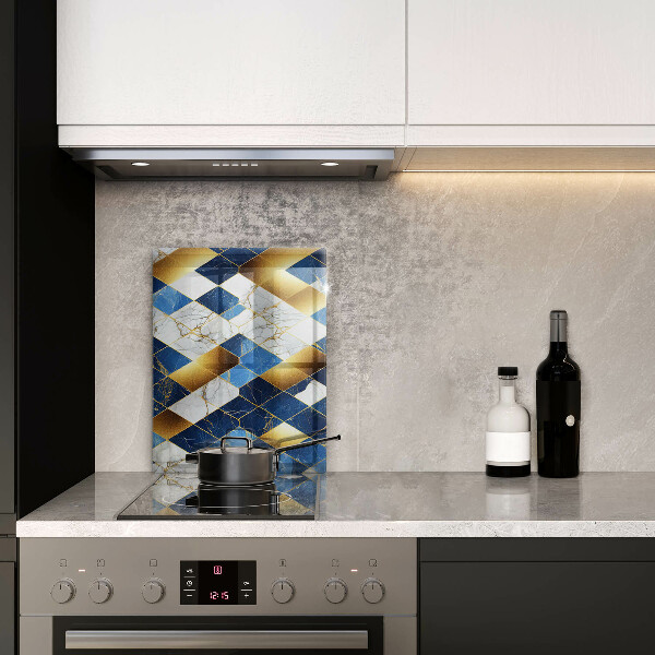 Placă protecție plita Romburi de marmură aurie