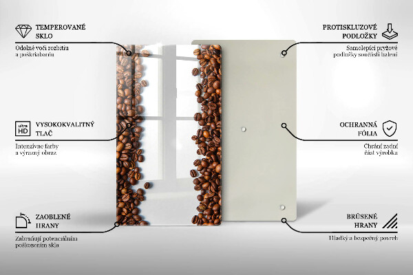 Placă protecție plita Boabe de cafea