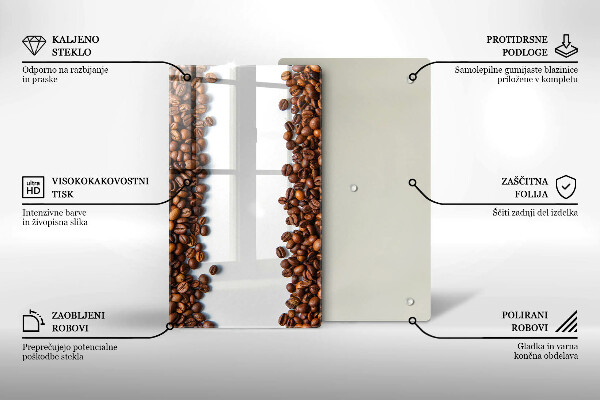 Placă protecție plita Boabe de cafea