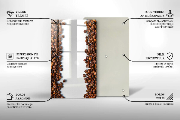 Placă protecție plita Boabe de cafea