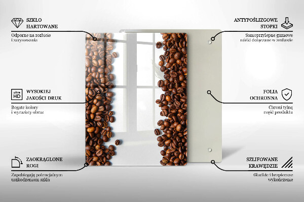 Placă protecție plita Boabe de cafea