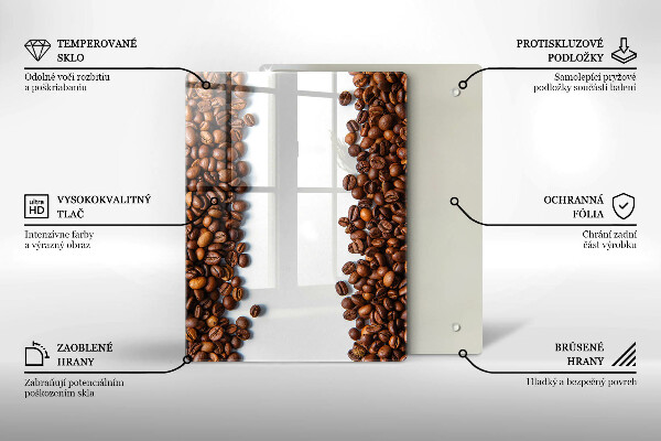 Placă protecție plita Boabe de cafea