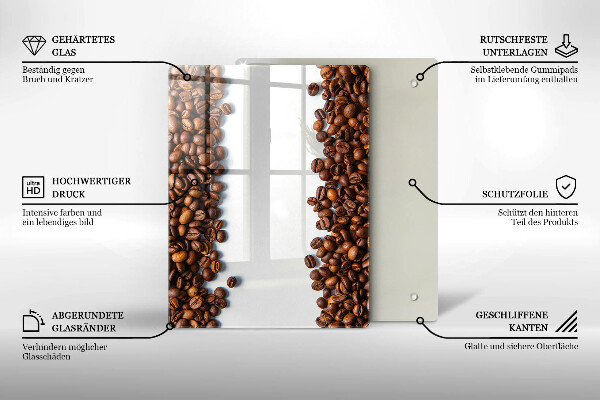 Placă protecție plita Boabe de cafea