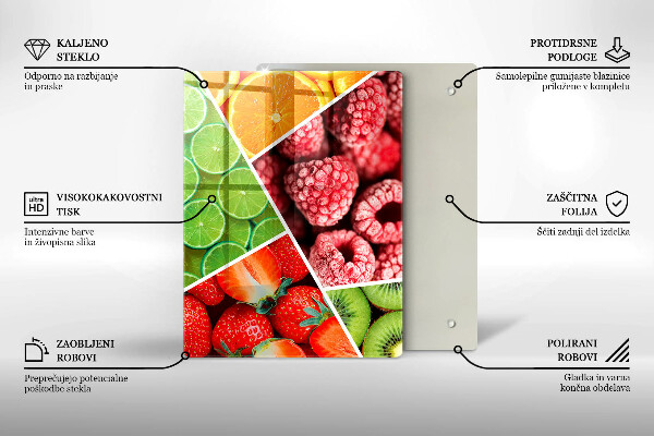 Placă protecție plita Fructe colorate