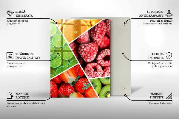 Placă protecție plita Fructe colorate