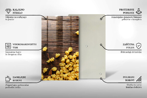 Placă protecție plita Paste pe masă