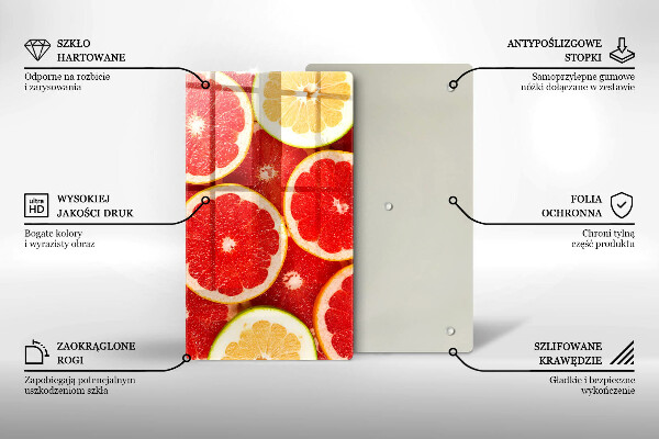 Placă protecție plita Felii de grapefruit