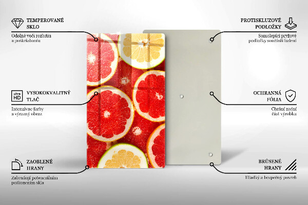 Placă protecție plita Felii de grapefruit