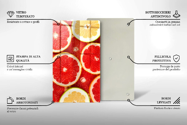 Placă protecție plita Felii de grapefruit