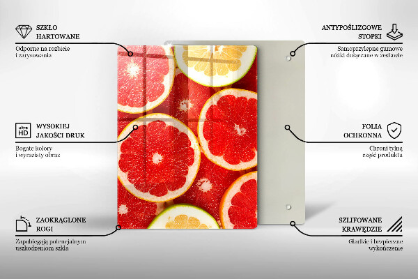 Placă protecție plita Felii de grapefruit