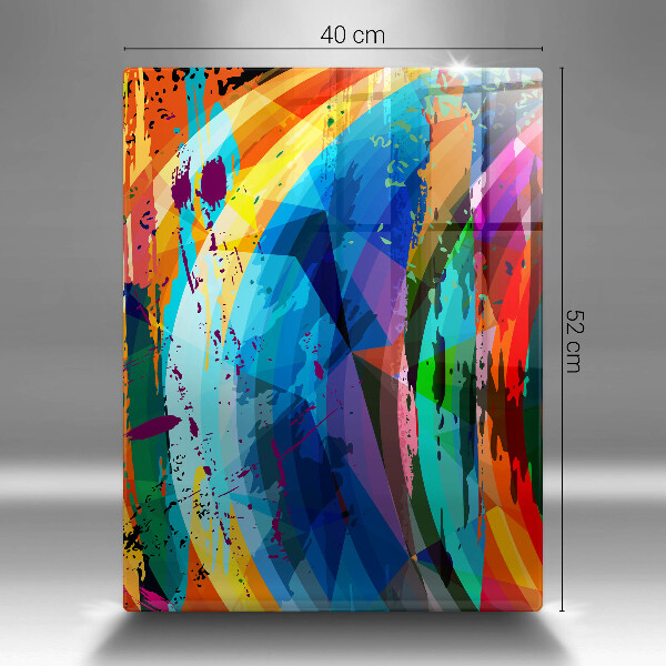 Placă din sticla protectie perete Pete de vopsea colorate