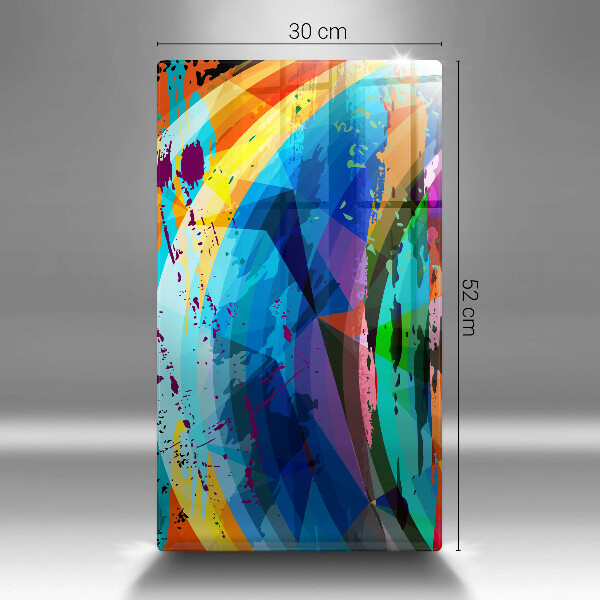 Placă din sticla protectie perete Pete de vopsea colorate