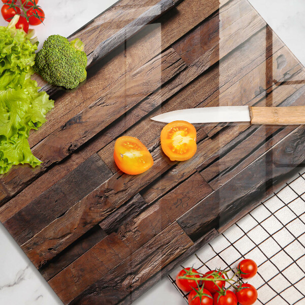 Placă din sticla protectie perete Scânduri decorative din lemn