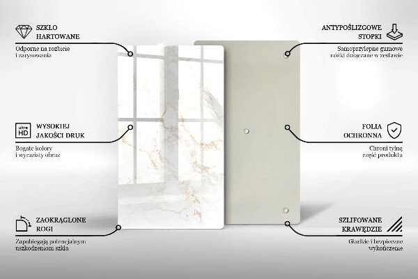 Placă din sticla protectie perete Piatra de marmura eleganta