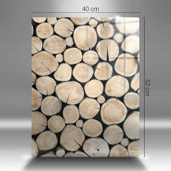 Placă din sticla protectie perete Trunchiuri de copaci din lemn