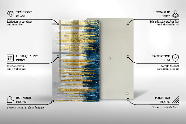 Placă din sticla protectie perete Abstracția designerului