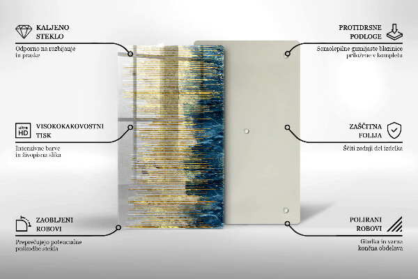 Placă din sticla protectie perete Abstracția designerului