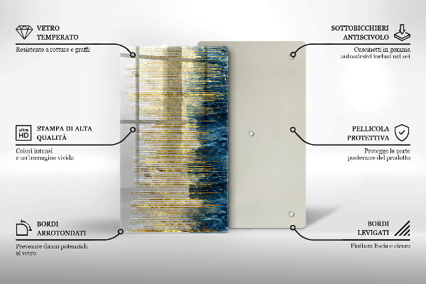 Placă din sticla protectie perete Abstracția designerului