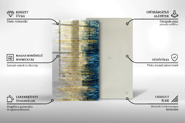 Placă din sticla protectie perete Abstracția designerului