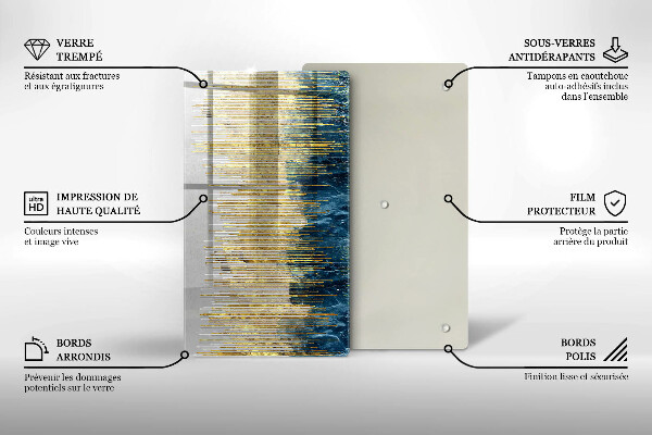 Placă din sticla protectie perete Abstracția designerului