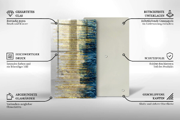 Placă din sticla protectie perete Abstracția designerului