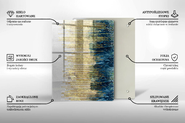 Placă din sticla protectie perete Abstracția designerului