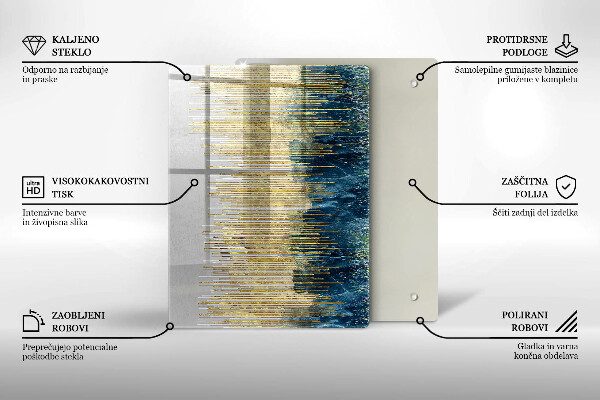 Placă din sticla protectie perete Abstracția designerului