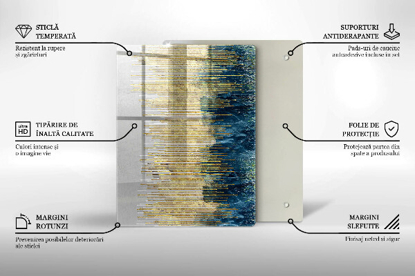 Placă din sticla protectie perete Abstracția designerului