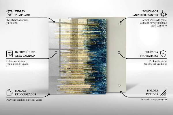 Placă din sticla protectie perete Abstracția designerului