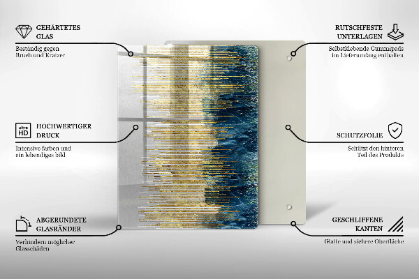 Placă din sticla protectie perete Abstracția designerului
