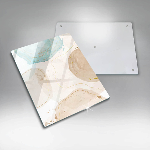 Placă din sticla protectie perete Pete boho și auriu