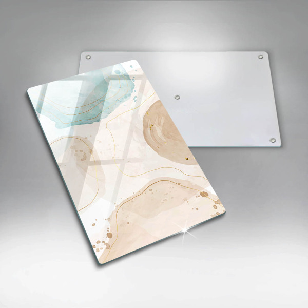 Placă din sticla protectie perete Pete boho și auriu