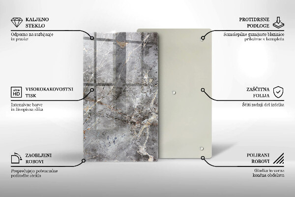 Placă din sticla protectie perete Textura de piatră