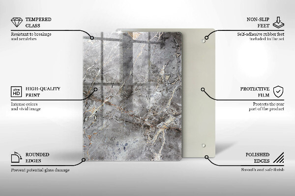 Placă din sticla protectie perete Textura de piatră