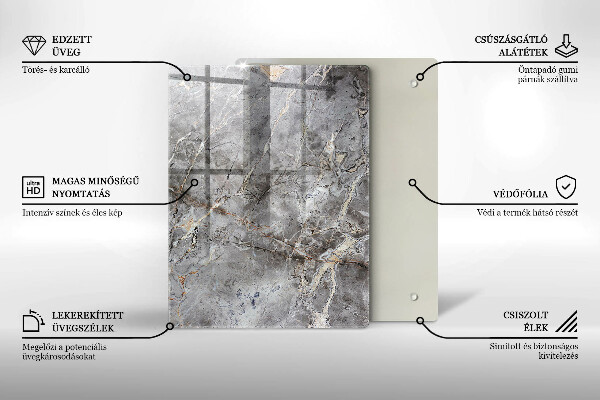 Placă din sticla protectie perete Textura de piatră