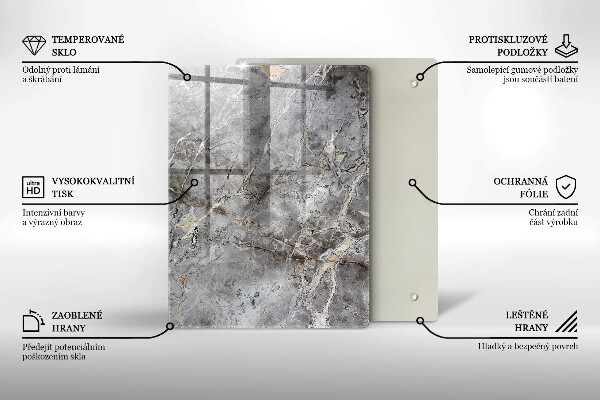 Placă din sticla protectie perete Textura de piatră