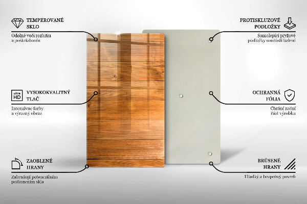 Placă din sticla protectie perete Scanduri de lemn