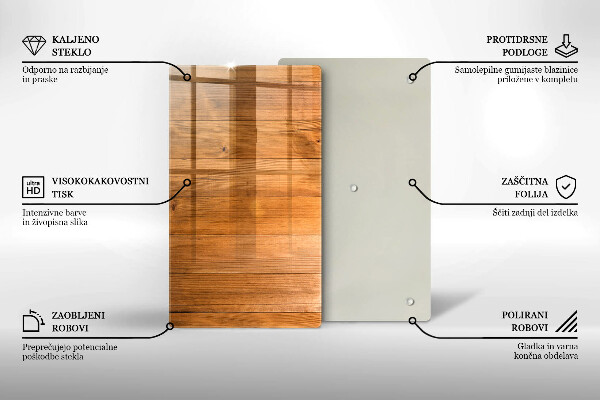 Placă din sticla protectie perete Scanduri de lemn