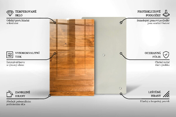 Placă din sticla protectie perete Scanduri de lemn