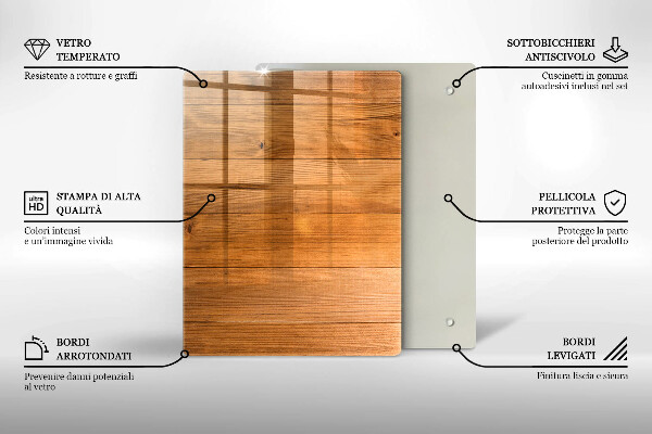 Placă din sticla protectie perete Scanduri de lemn