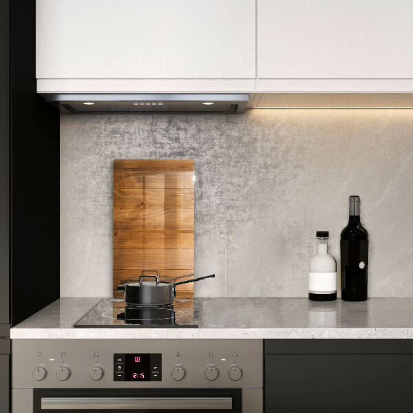 Placă din sticla protectie perete Scanduri de lemn