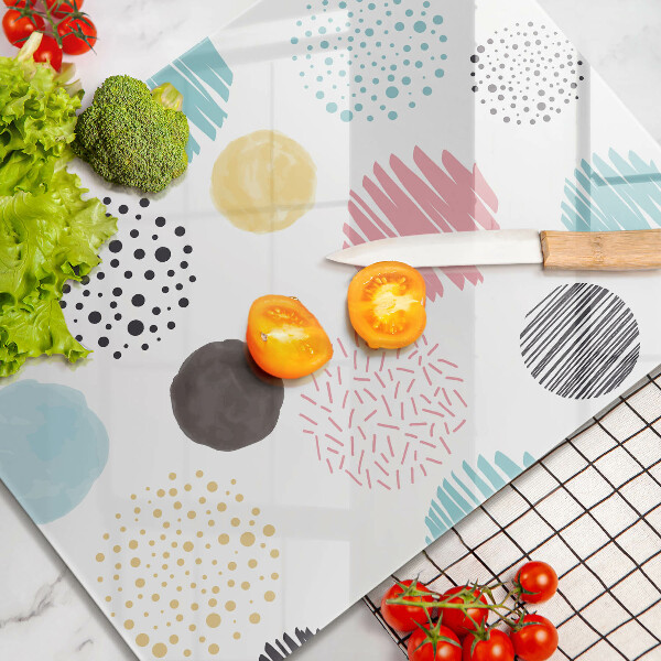 Placă din sticla protectie perete Forme pictate