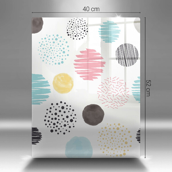 Placă din sticla protectie perete Forme pictate